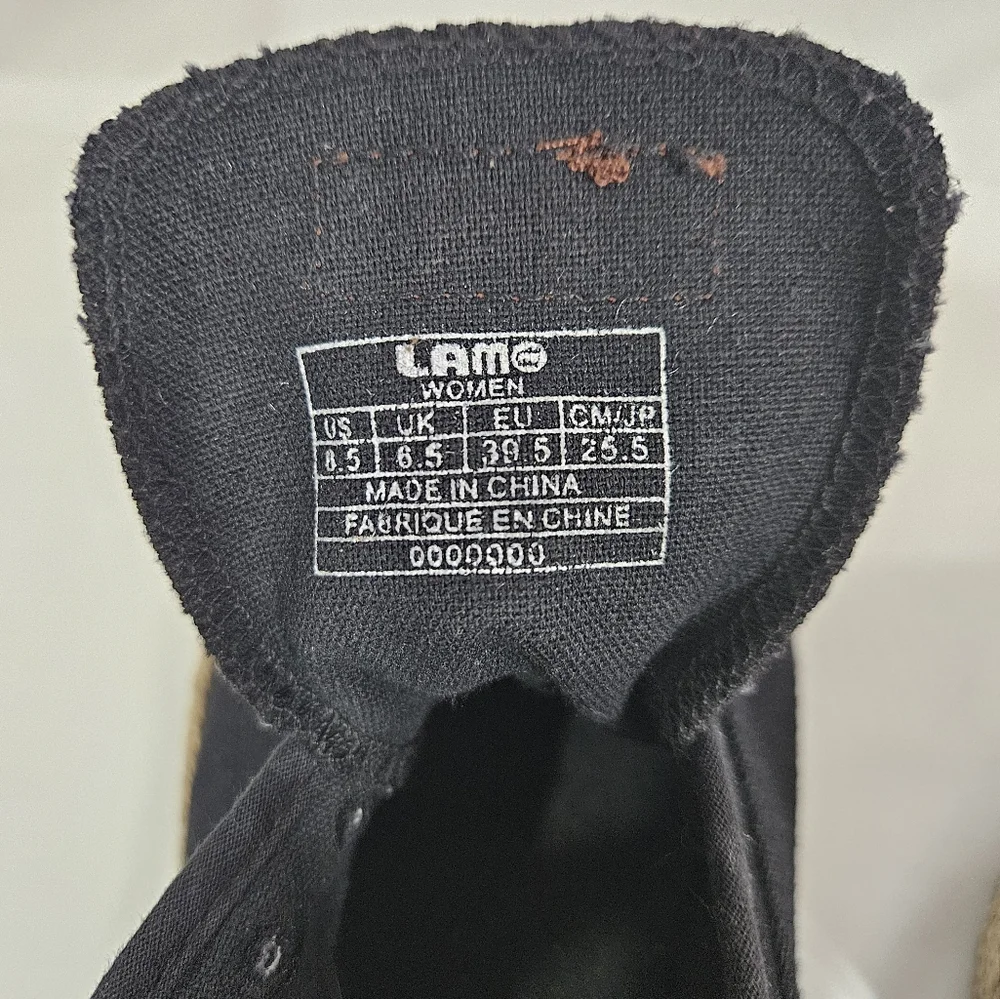 Lamo Black Canvas Carey Espadrilles Womens Size 8.5